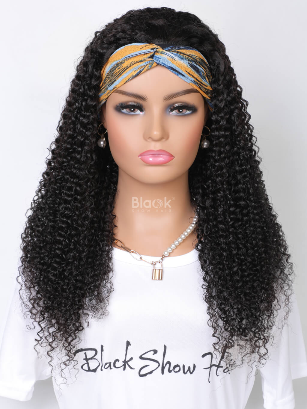 curly hair headband wig 2