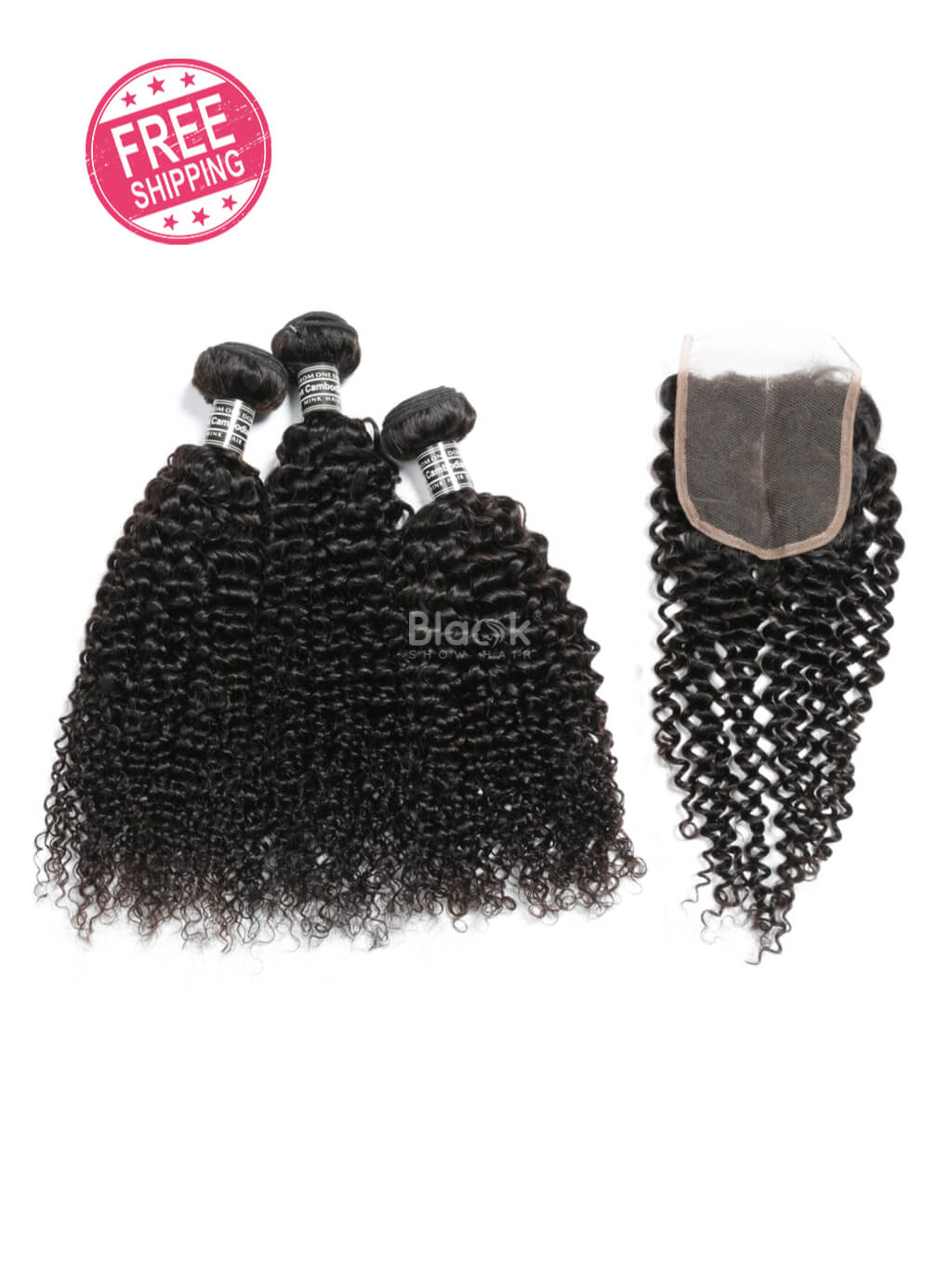 curly weave bundles with closure 4x4 cambodian hair