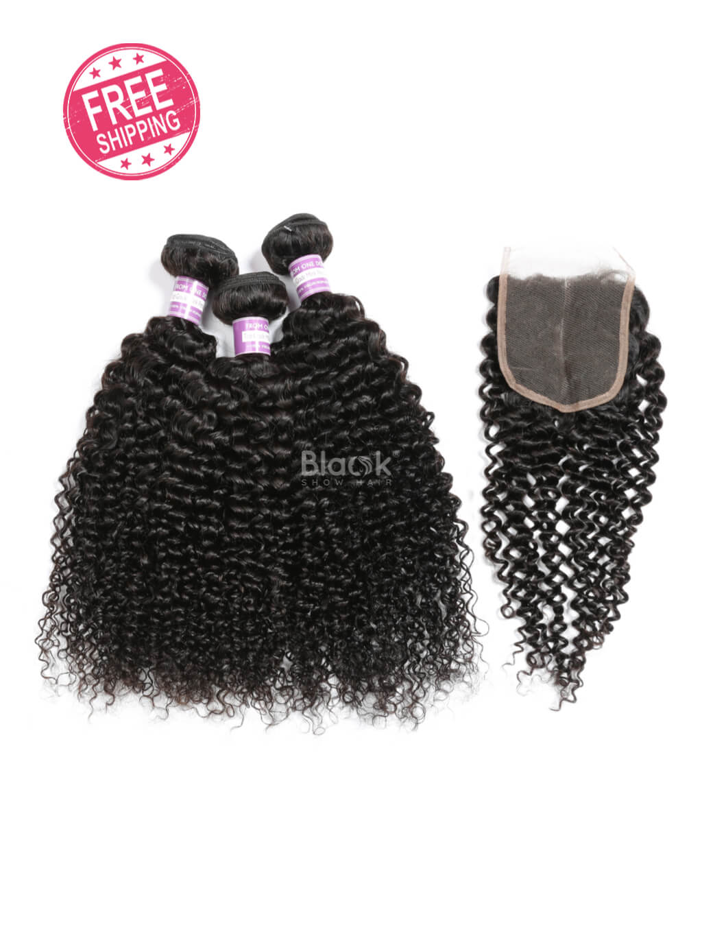 curly weave bundles with closure 4x4 peruvian hair