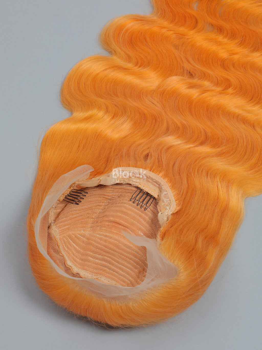 ginger orange 13x4 transparent lace frontal wig body wave 4