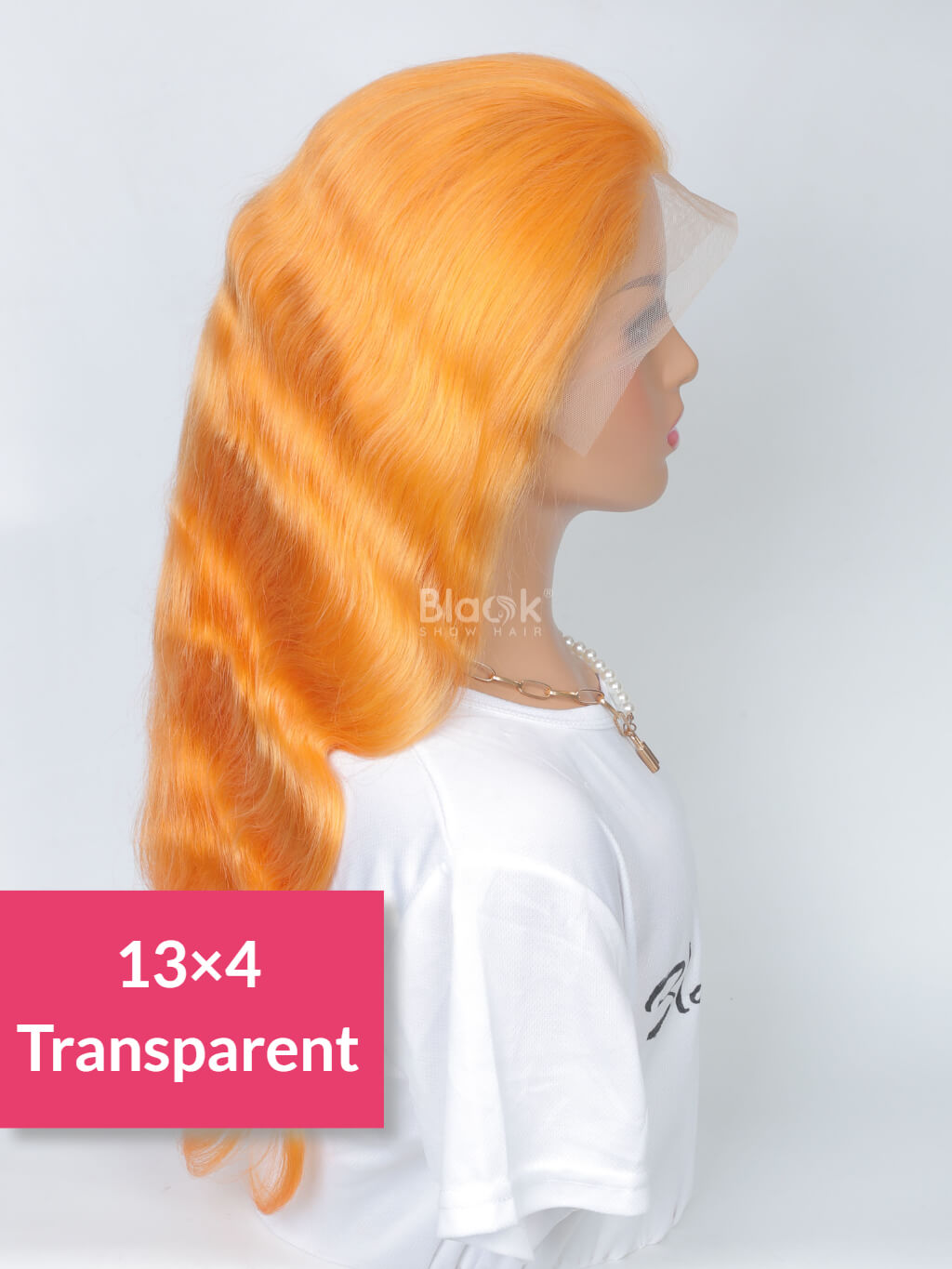 ginger orange 13x4 transparent lace frontal wig body wave