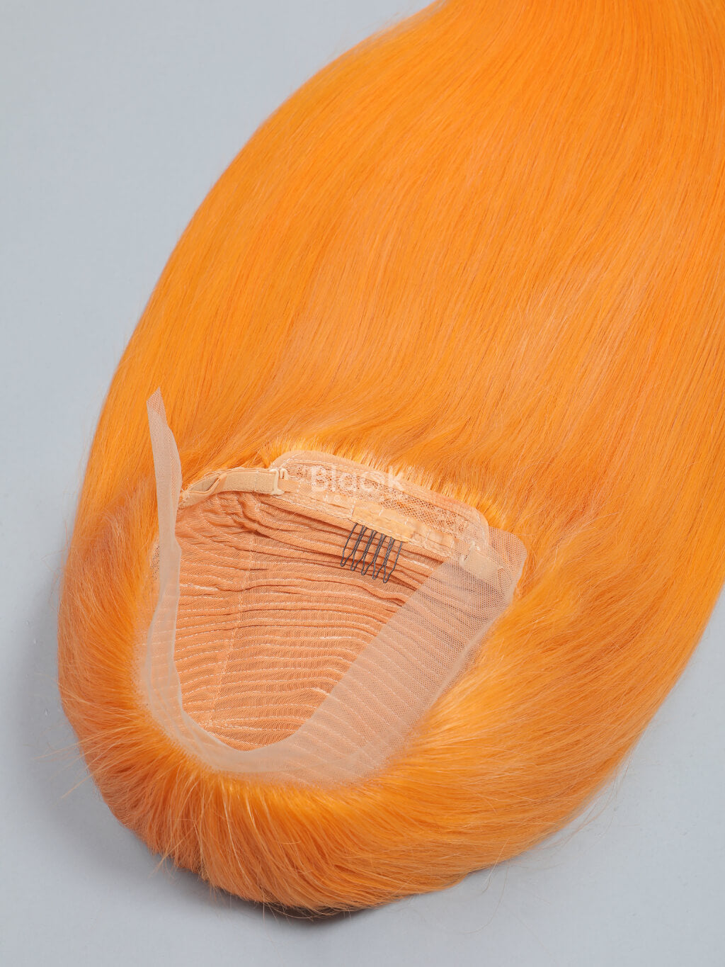ginger orange 13x4 transparent lace frontal wig straight hair 4