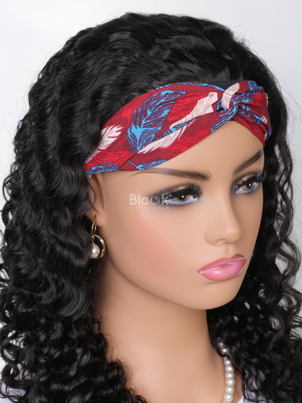 headband wig deep wave hair 4