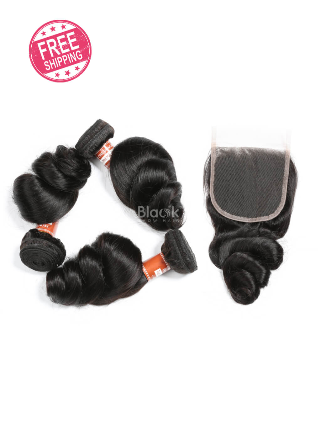 loose wave bundles with closure 4x4 malaysian hair