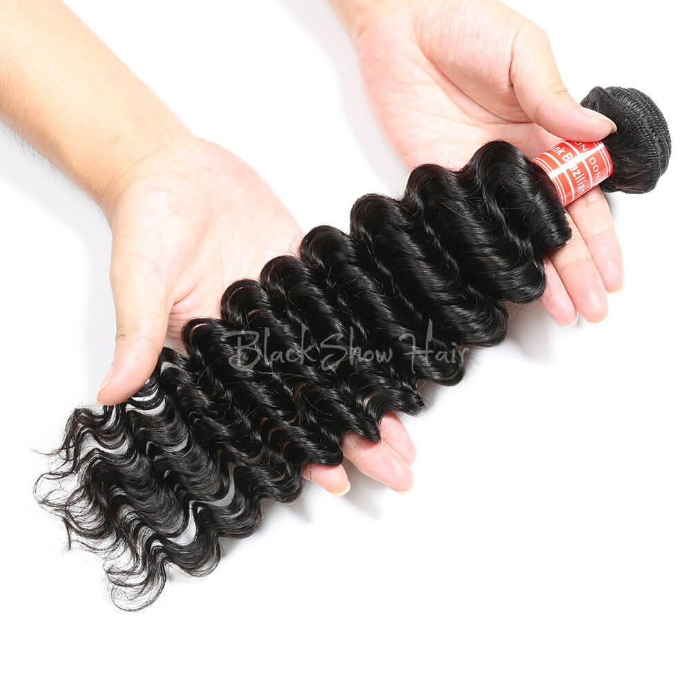 Mink Brazilian Deep Wave Hair Extensions - Black Show Hair
