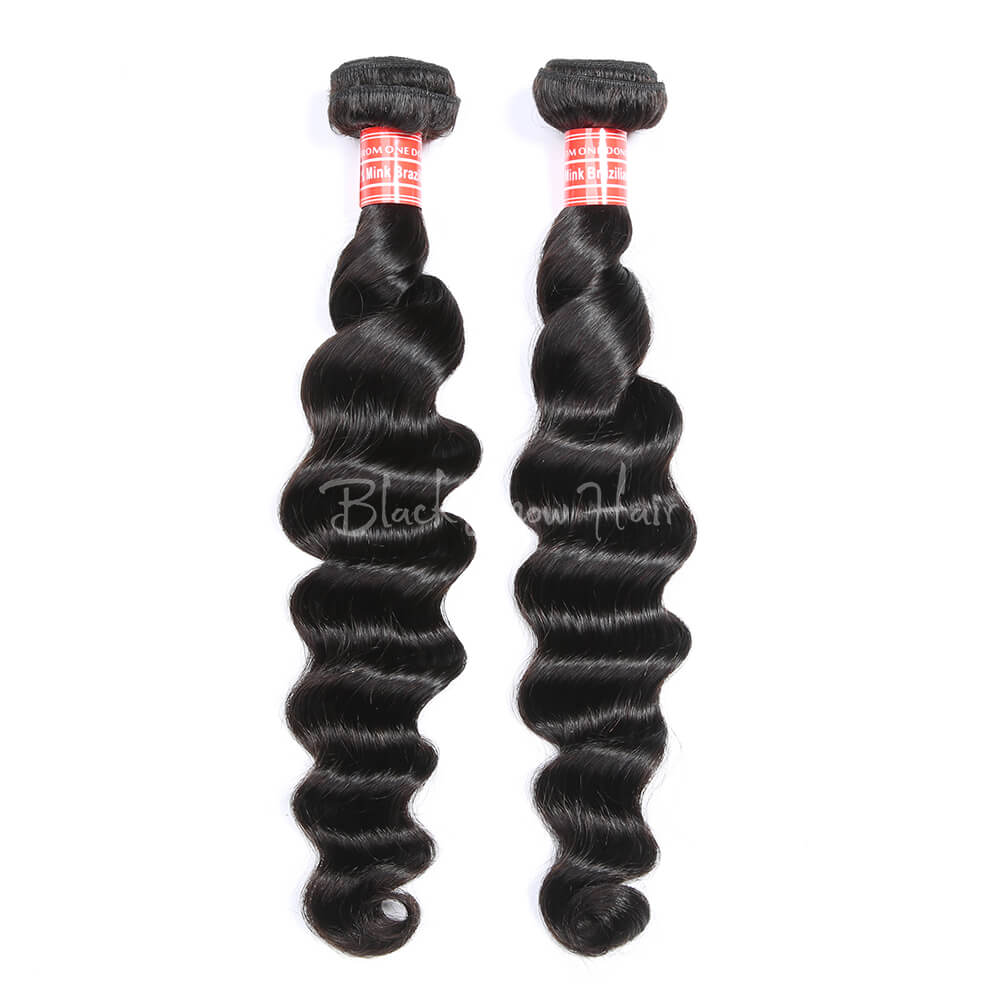 Mink Brazilian Hair Loose Deep Hair Weft - Black Show Hair