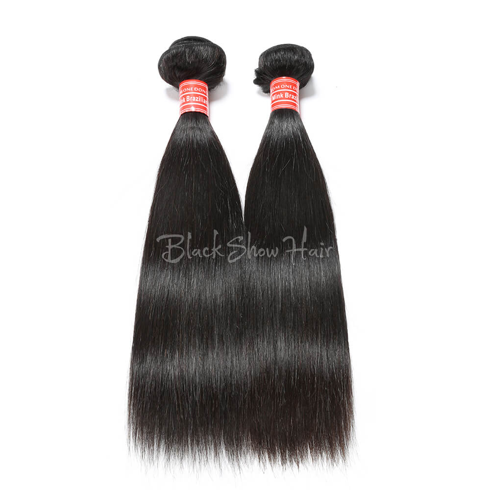 Mink Brazilian Silky Straight Hair Bundle - Black Show Hair