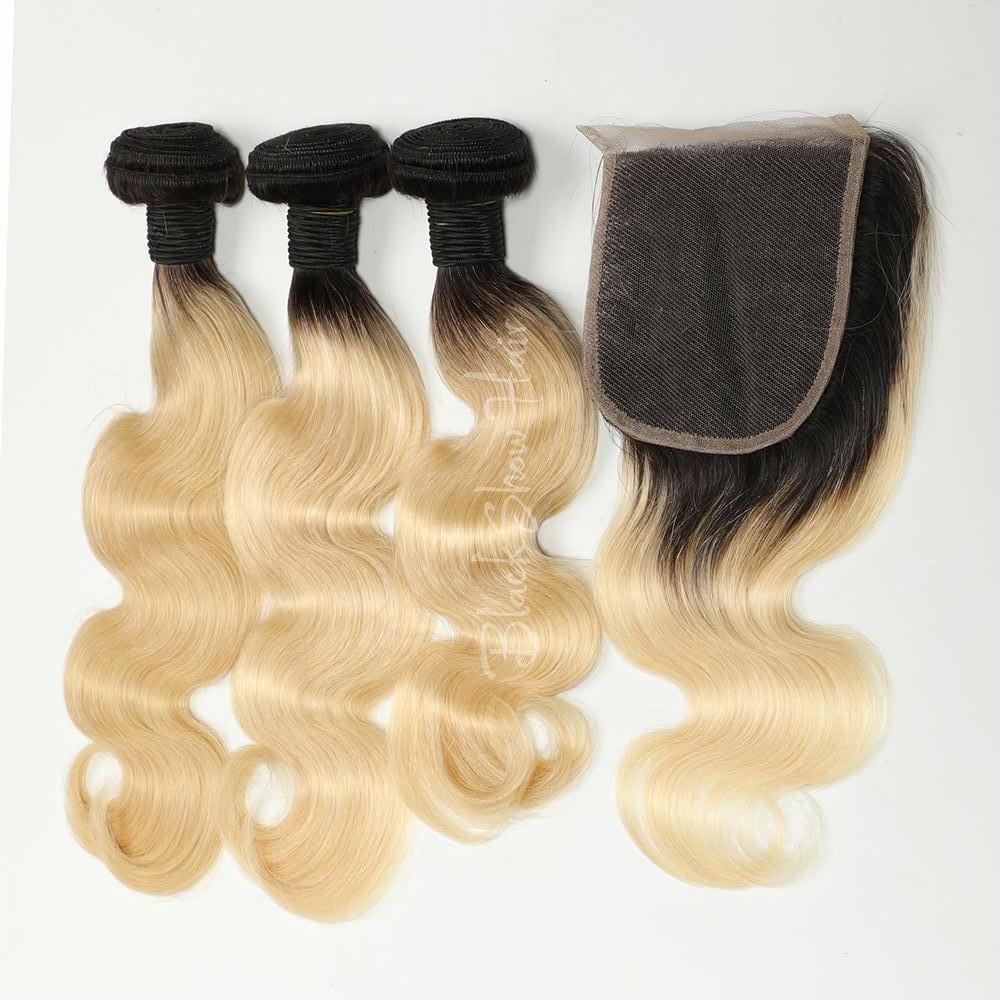 Ombre Blonde 613 Hair Body Wave Bundle Deals - Black Show Hair