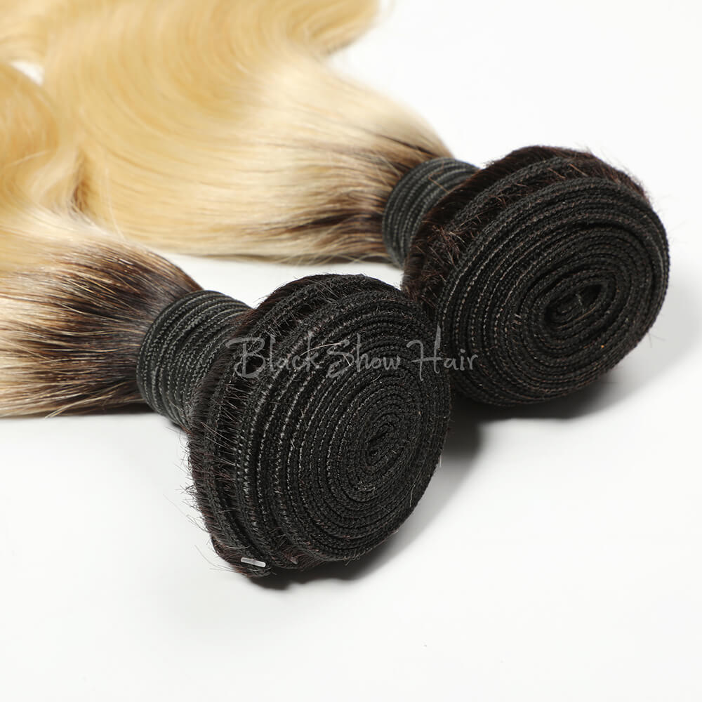 Ombre Blonde 613 Hair Straight Bundle Deals - Black Show Hair