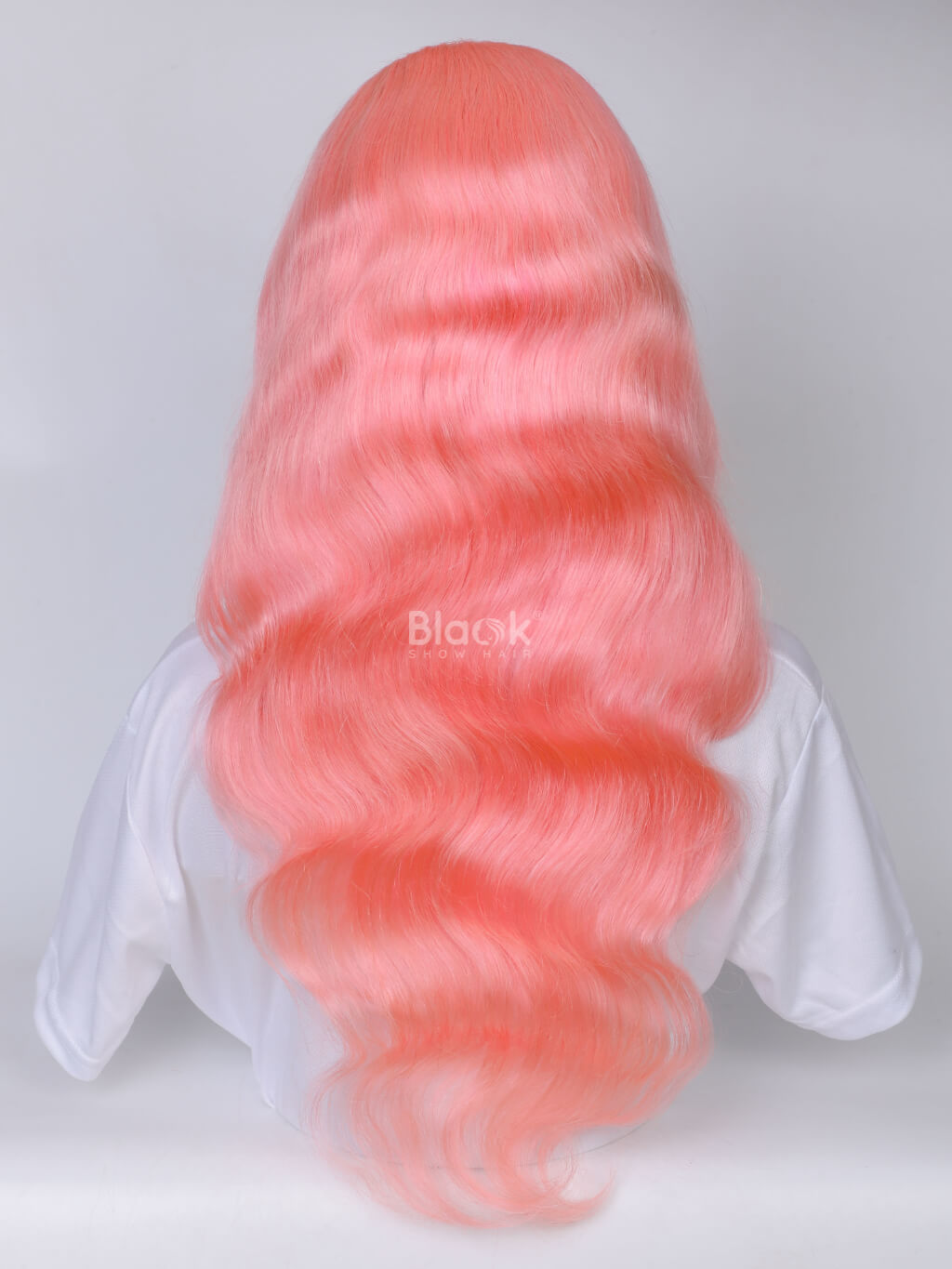 pink human hair 13x4 transparent lace wig body wave 4