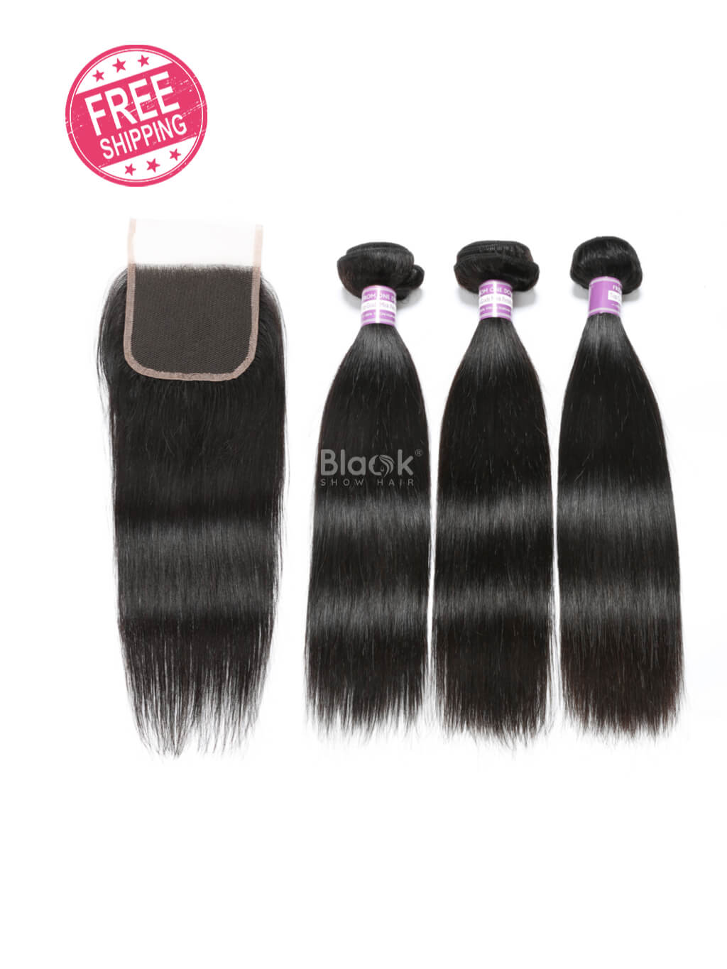 straight hair bundles with closure 4x4 mink peruvian hair