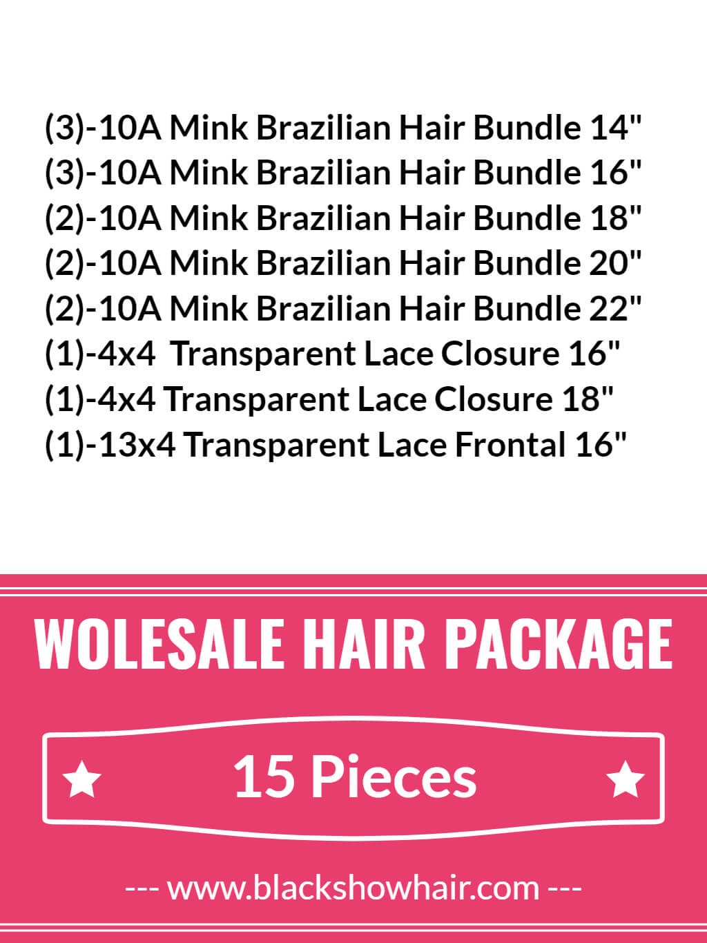 Wholesale Hair Bundles 100% Virgin Human Hair - Black Show Hair